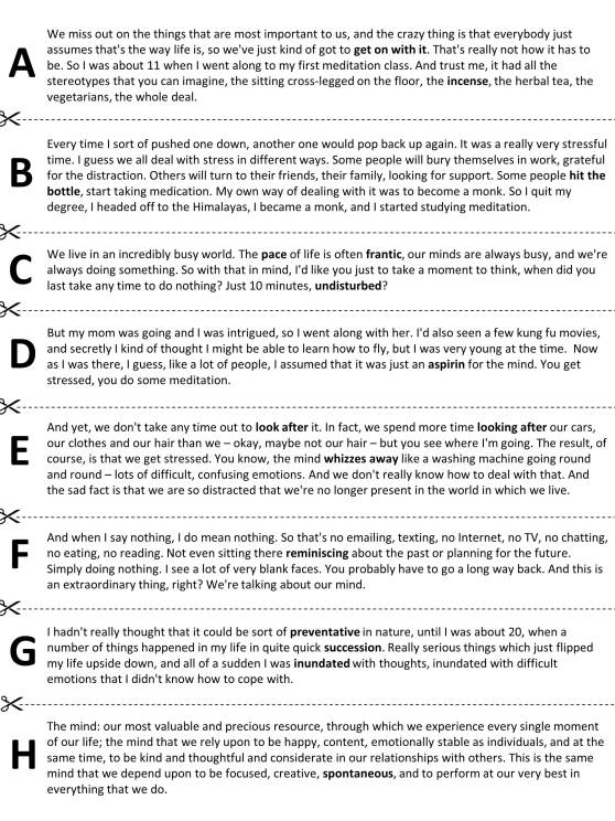 Andy Puddicombe Jumbled Transcript